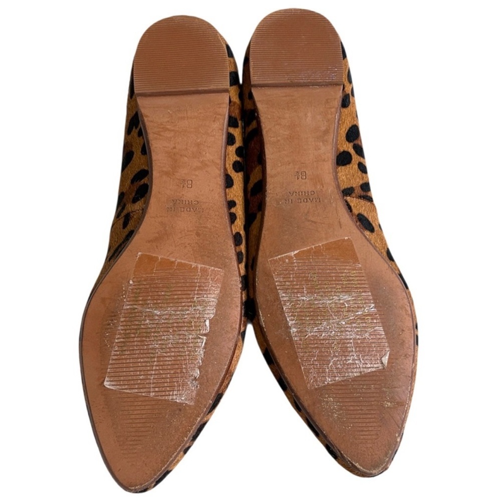 Madewell Leather Calf Hair Flats Animal
Print Brown Black Size 8.5 - Picture 8 of 8